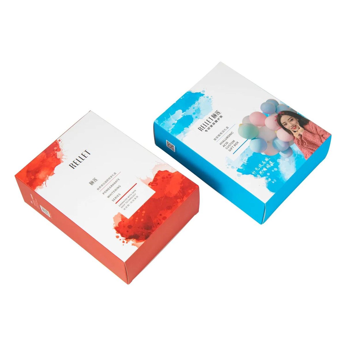 Skincare product box with soft-touch coating