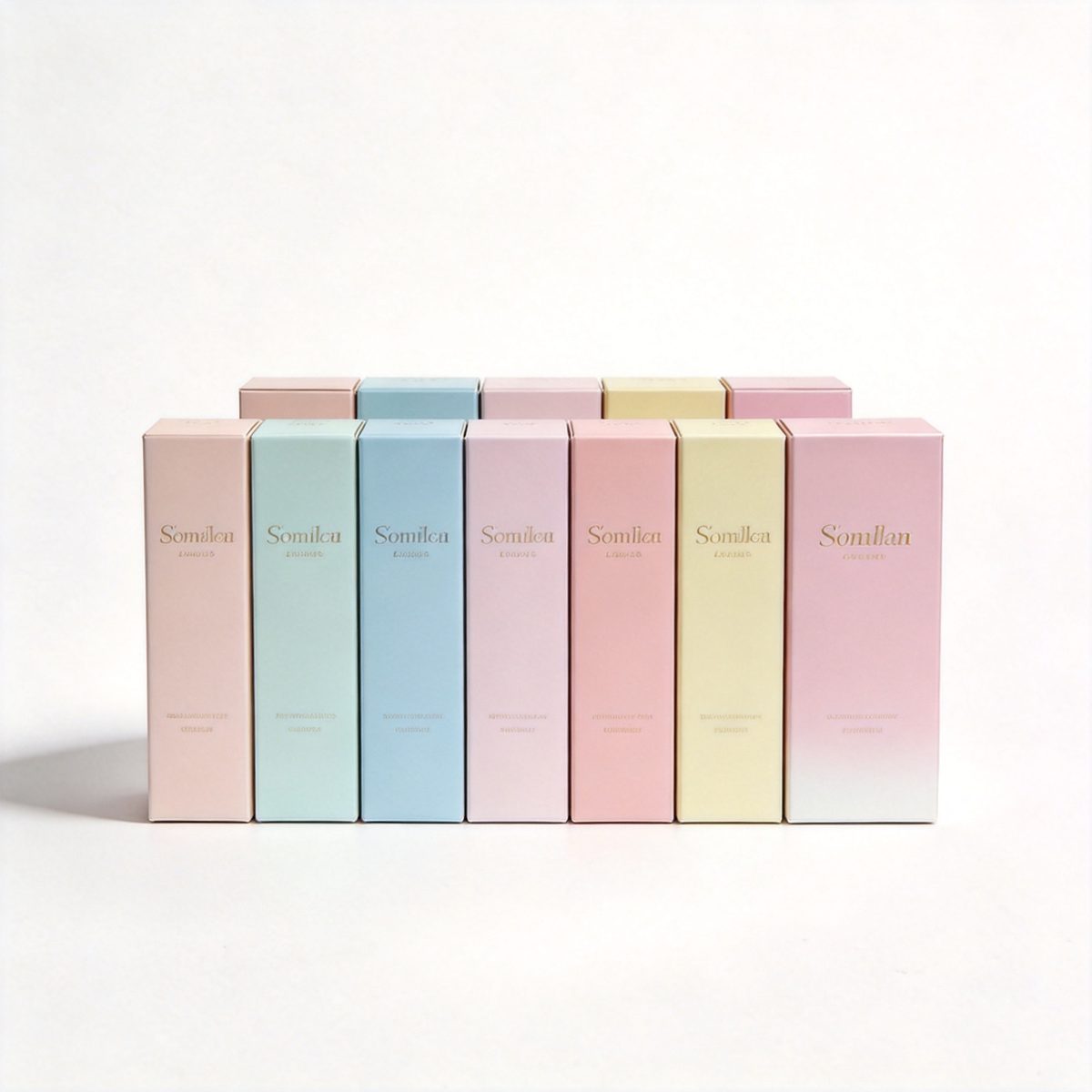 Premium perfume box with gold accents and textured paper