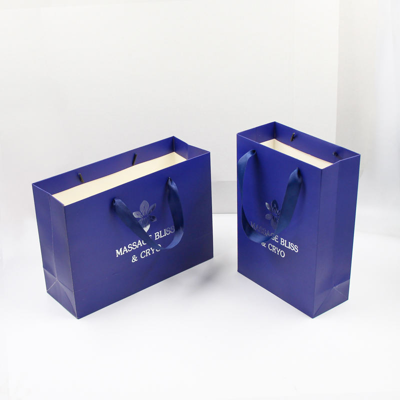 Retail paper bag with twisted handle