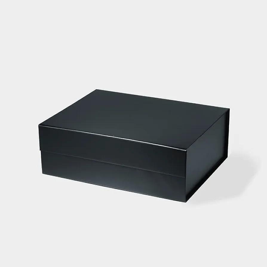 Black magnetic closure rigid gift box