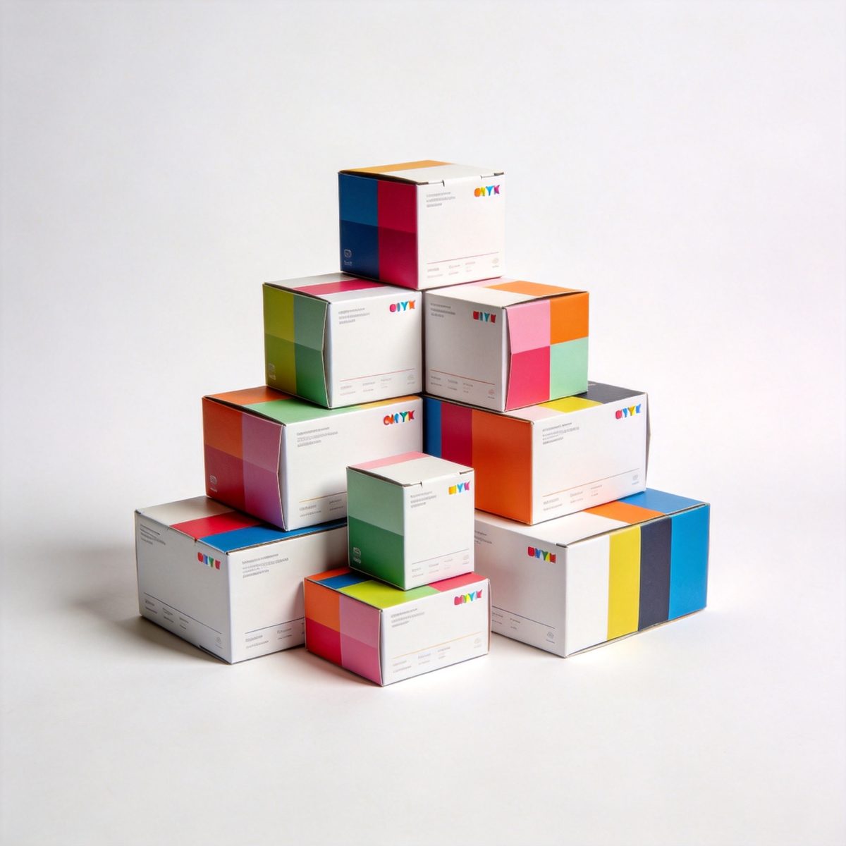 Multiple folding carton boxes with CMYK printing and matte lamination