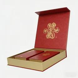 High-end gift packaging with ribbon closure
