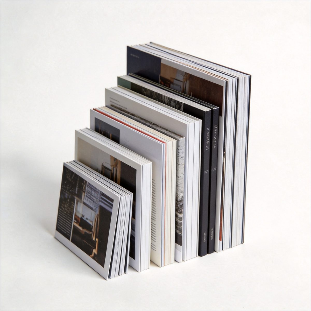 Set of brochures and booklets in various sizes