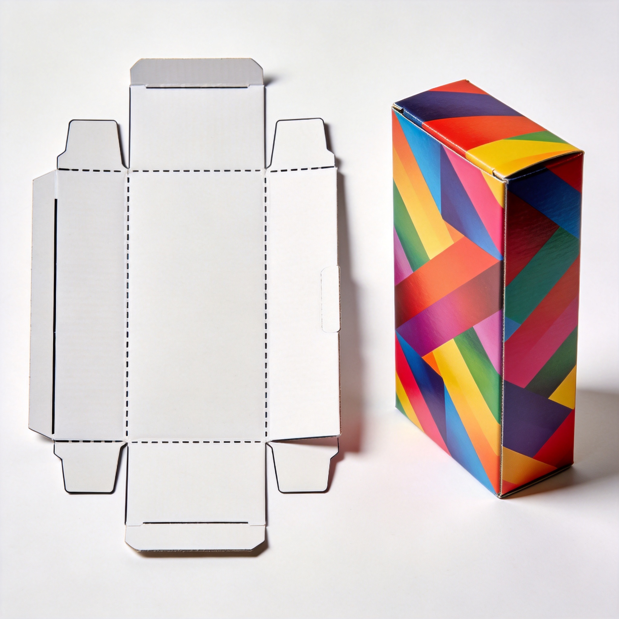 Folding carton box design to finished product
