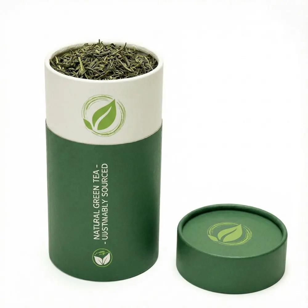 Green tea cylinder packaging